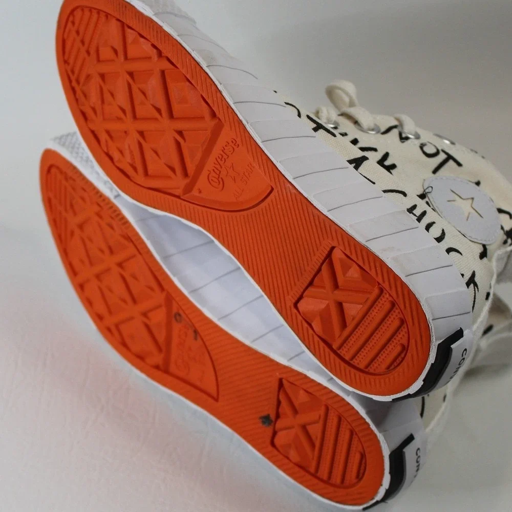 Converse Chuck Taylor All Star High Top‎ NOT A CHUCK Print White Orange SZ 4 US